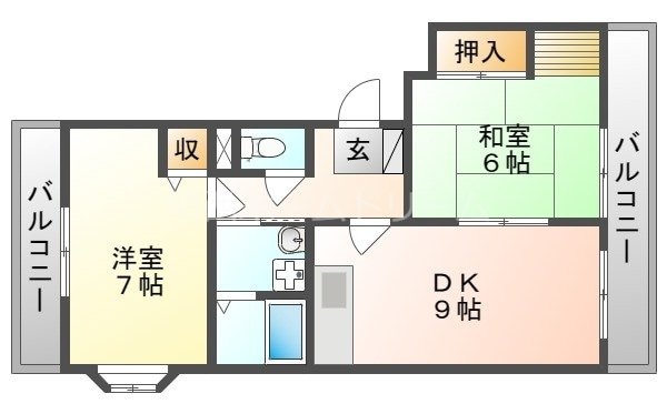 古川橋駅 徒歩12分 2階の物件間取画像