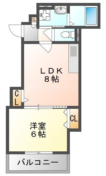 クリエオーレ菊水通の物件間取画像