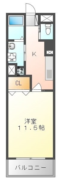 古川橋駅 徒歩4分 3階の物件間取画像