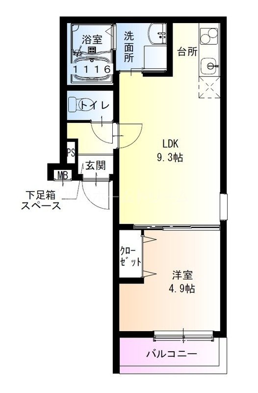 フジパレス向島町Ⅱ番館の物件間取画像