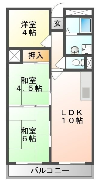 古川橋駅 徒歩2分 4階の物件間取画像