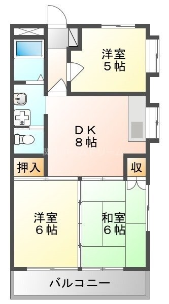 崗本マンションの物件間取画像