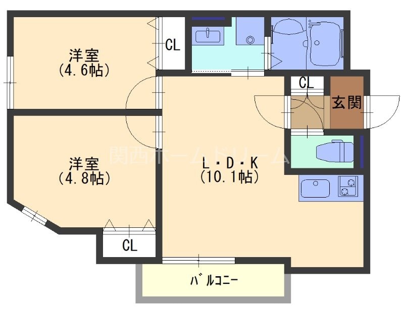 忍ケ丘駅 徒歩13分 2階の物件間取画像