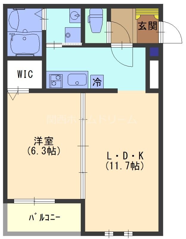 萱島駅 徒歩18分 3階の物件間取画像