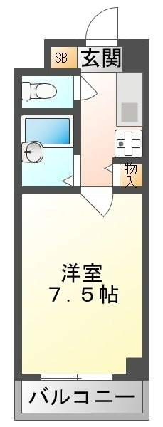 西三荘駅 徒歩2分 5階の物件間取画像