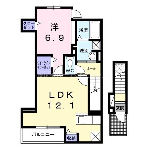 住道駅 徒歩23分 2階の物件間取画像