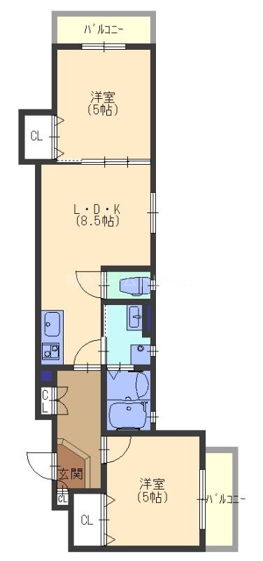 忍ケ丘駅 徒歩13分 3階の物件間取画像