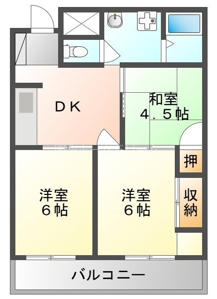 タウンプラザ東の物件間取画像