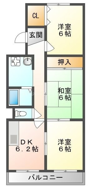 門真市駅 徒歩4分 2階の物件間取画像