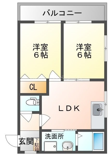 大和田駅 徒歩8分 1階の物件間取画像