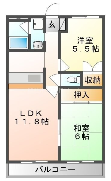 大和田駅 徒歩13分 6階の物件間取画像