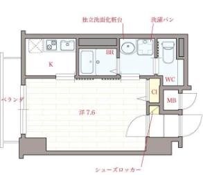 オリエンタル南堀江の物件間取画像