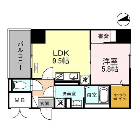 アビエール松屋町の物件間取画像