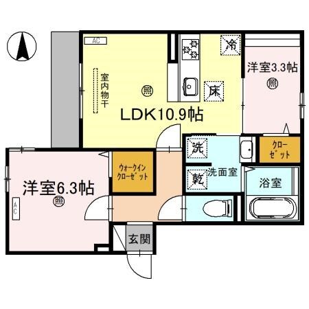 トリシア谷町六丁目の物件間取画像