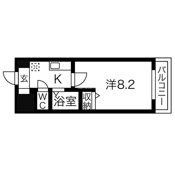 ウィンヒルズ難波西の物件間取画像