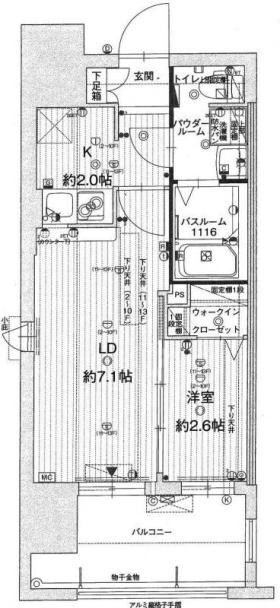 グランフォーレ博多駅東プレミアの物件間取画像