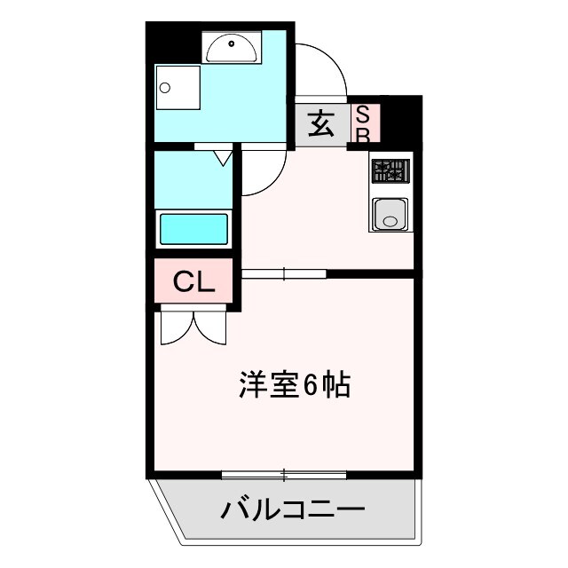 動物園前駅 徒歩6分 2階の物件間取画像