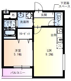 北田辺駅 徒歩9分 2階の物件間取画像