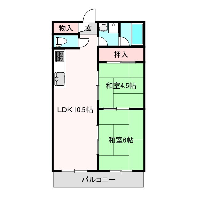 ハイツアザミ公園前の物件間取画像