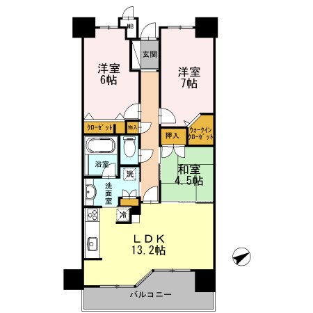 阿倍野駅 徒歩1分 6階の物件間取画像