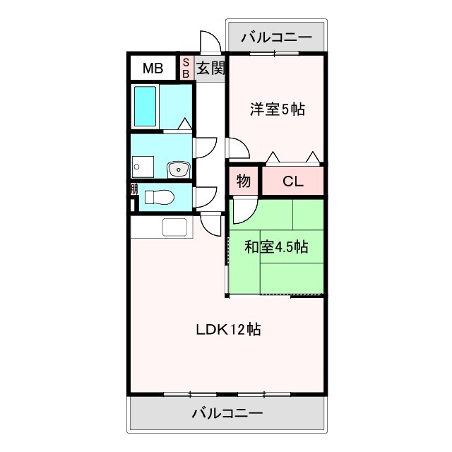 昭和町駅 徒歩13分 2階の物件間取画像