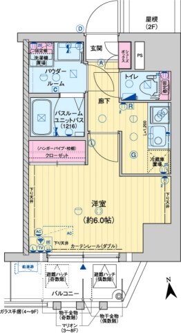 寺田町駅 徒歩5分 9階の物件間取画像