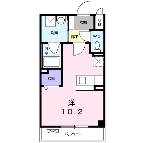 東部市場前駅 徒歩7分 4階の物件間取画像