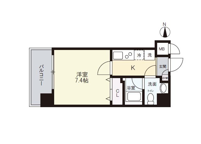 リアーレ北田辺の物件間取画像
