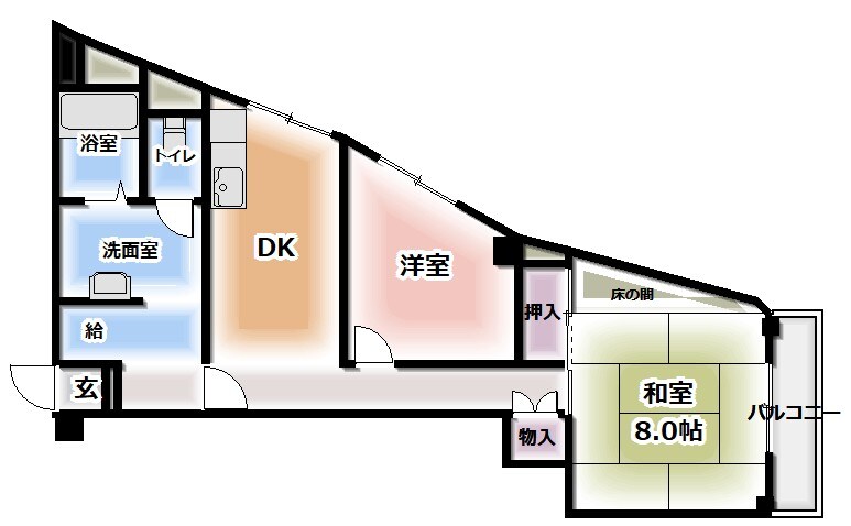 大和田駅 徒歩16分 6階の物件間取画像