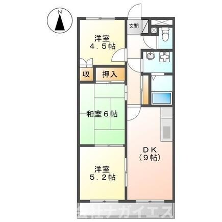 フェリスカーザの物件間取画像