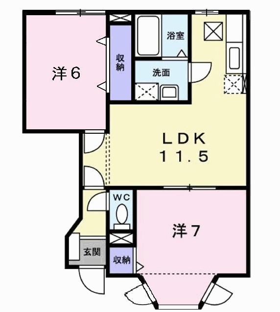 カーペンターⅡの物件間取画像