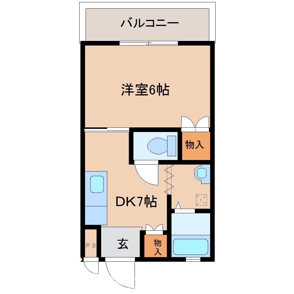 金川コーポの物件間取画像