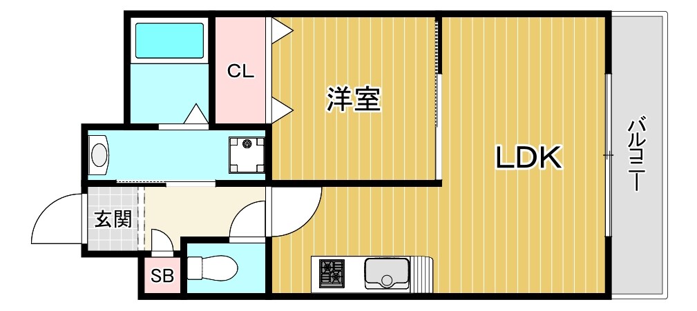 緑橋駅 徒歩5分 1階の物件間取画像