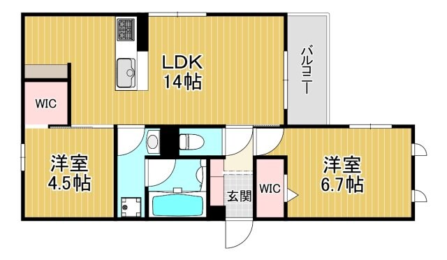 城北公園通駅 徒歩10分 1階の物件間取画像
