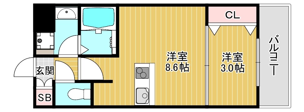 深江橋駅 徒歩13分 3階の物件間取画像