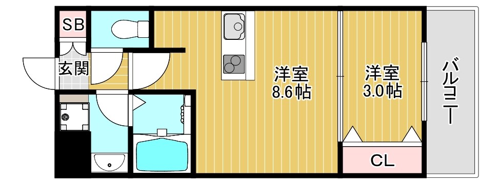 深江橋駅 徒歩13分 2階の物件間取画像