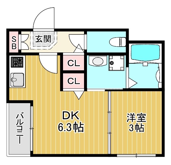 ハーモニーテラス中浜Ⅲの物件間取画像