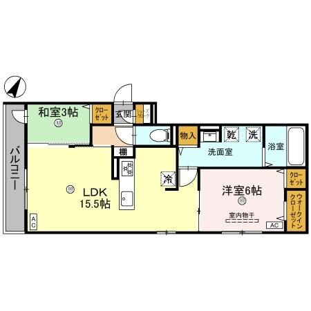 太子橋今市駅 徒歩3分 2階の物件間取画像