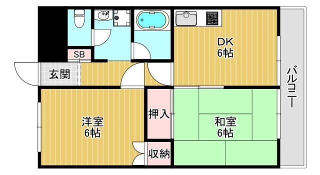 布亀マンションの物件間取画像