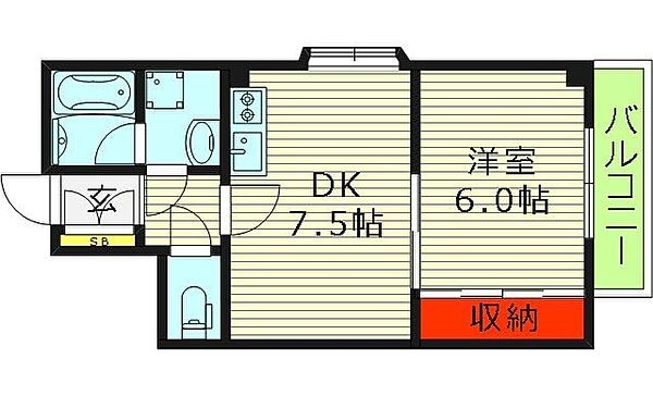 緑橋駅 徒歩9分 2階の物件間取画像