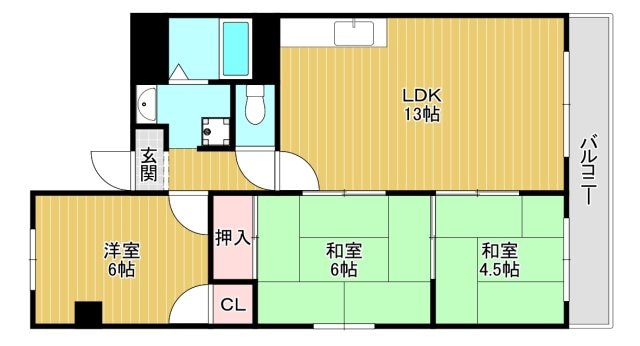 パレ城北の物件間取画像