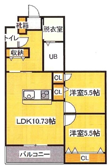 クレール新森の物件間取画像