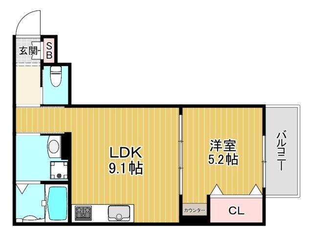 Luxe京橋の物件間取画像