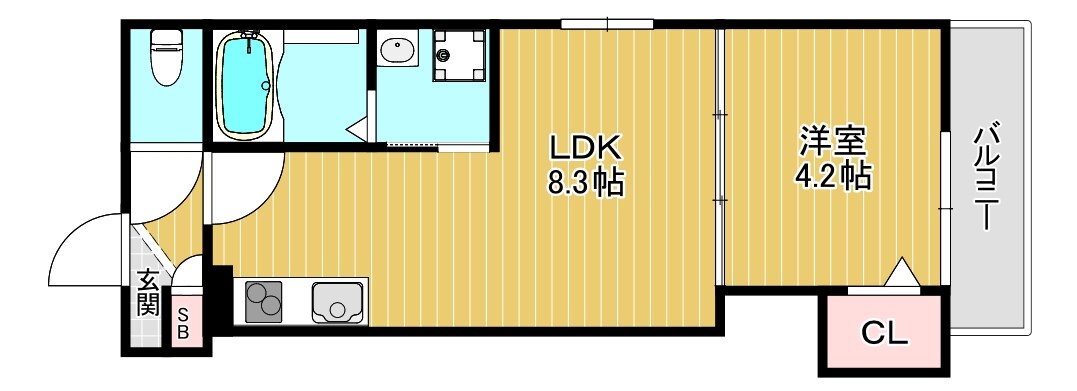 森小路駅 徒歩2分 1階の物件間取画像