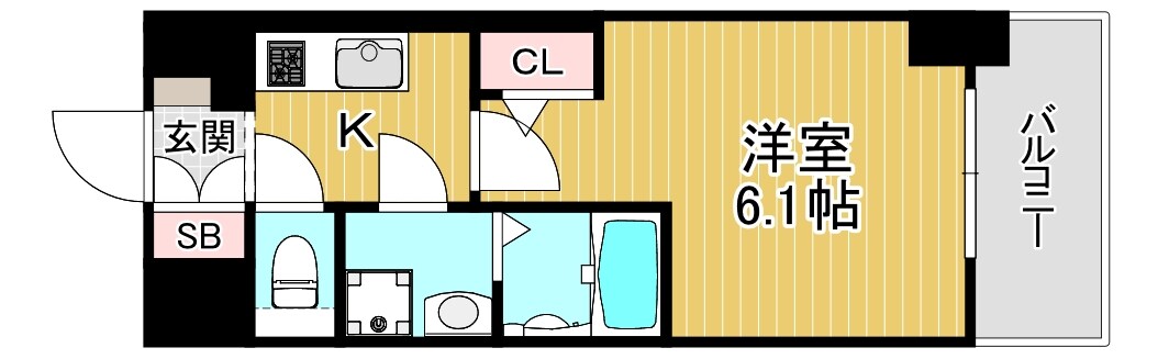 ファーストフィオーレ京橋ノワールの物件間取画像