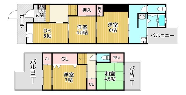 新森7丁目貸家戸建ての物件間取画像