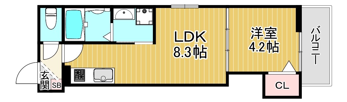 森小路駅 徒歩3分 3階の物件間取画像