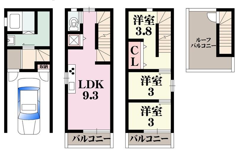 城東区永田貸家の物件間取画像