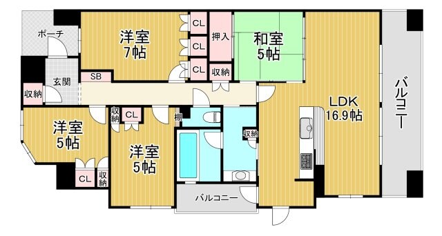 ネバーランド守口西郷通の物件間取画像
