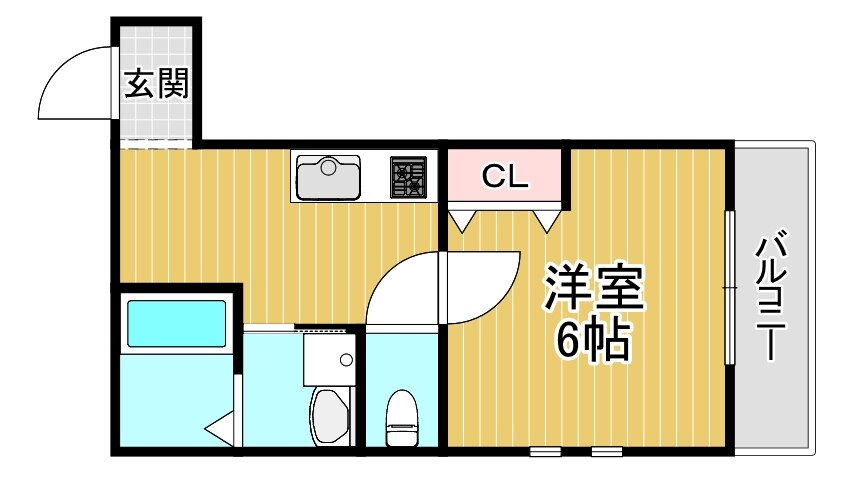 城北公園通駅 徒歩5分 2階の物件間取画像